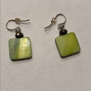 Silpada Green Mother of Pearl Earrings